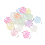Transparent Acrylic Beads, Luminous Beads, Glow in the Dark, Flower, Mixed Color, 13x8mm, Hole: 2.3mm, about 580pcs/500g(OACR-Z013-18)