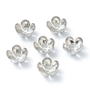 304 Stainless Steel Bead Caps, 5-Petal, Flower, Stainless Steel Color, 13.5x13x6.5mm, Hole: 1.5mm(STAS-H149-31P)