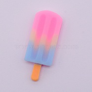 Resin Decoden Cabochons, Imitation Food, Ice-Lolly, Hot Pink, 37x15x6mm(RESI-CJC0002-10F)