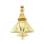 Rack Plating Real 18K Gold Plated Brass Pendants, Long-Lasting Plated, Lead Free & Cadmium Free, Airplane Charm, Real 18K Gold Plated, 34x22.5x6mm, Hole: 3.5mm(KK-B077-30G)