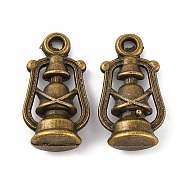 Tibetan Style Alloy Lantern/Oil Lamp Pendants, Cadmium Free & Nickel Free & Lead Free, Antique Bronze, 20x10.5x6mm, Hole: 2mm, about 555pcs/1000g(TIBEP-Q041-092AB-NR)