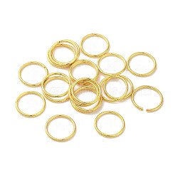 304 Stainless Steel Open Jump Rings for Chainmaille Weaves, Real 18K Gold Plated, 8x0.7mm, Inner Diameter: 6.5mm(STAS-K285-02I-G)