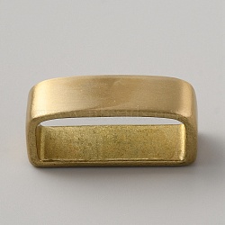 Brass Loop Keepers, Waist Belt Buckle, Rectangle, Golden, 41x12.5x20mm, Inner Diameter: 15.5x35.5mm(KK-WH0031-62B)