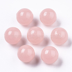Luminous Acrylic Beads, Glow in the Dark, Round, Misty Rose, 8mm, Hole: 1.8mm, about 1850pcs/500g(MACR-N008-25D)