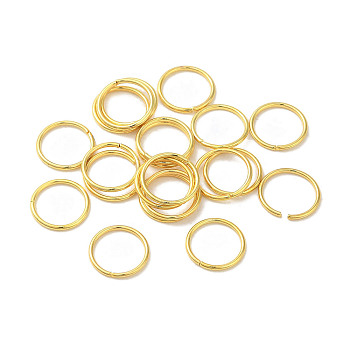 304 Stainless Steel Open Jump Rings for Chainmaille Weaves, Real 18K Gold Plated, 8x0.7mm, Inner Diameter: 6.5mm