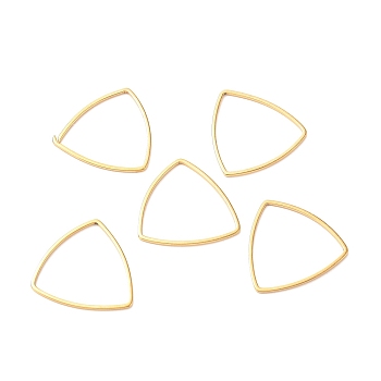 201 Stainless Steel Linking Rings, Triangle, Golden, 19.5x20x1mm