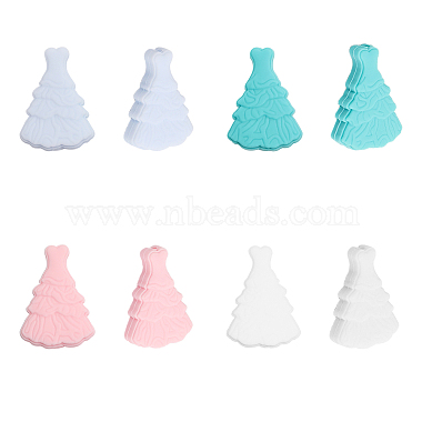 Mixed Color Clothes Silicone Beads