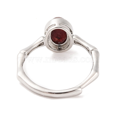 Oval Natural Mixed Stone Adjustable Rings(RJEW-Q817-04P)-4