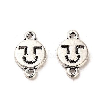 Antique Silver Smiling Face Alloy Links