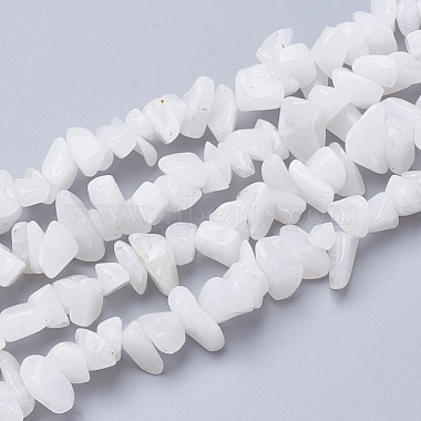 6mm Chip White Jade Beads