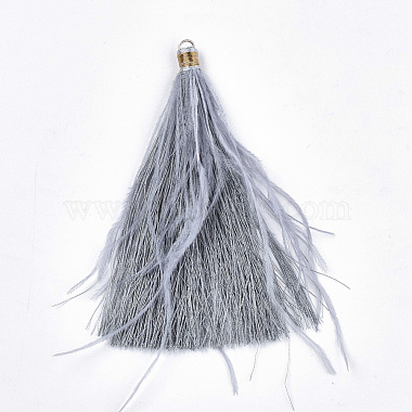 Groses décorations de pendentif pompon en nylon(FIND-T060-003B)-2