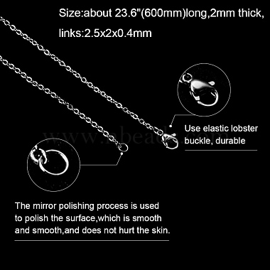 304 Stainless Steel Necklace(MAK-K004-07P)-2