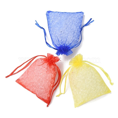 20Pcs 10 Colors Rectangle Organza Drawstring Bags(CON-YW0001-31A)-4