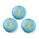 Dyed Synthetic Turquoise Carved Pendants(G-H007-06H)-1