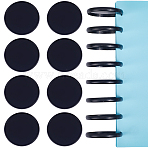 12Pcs Plastic Loose Leaf Ring Round Binder Discs, Mushroom Hole Notebook Binding Ring Expansion Discs for Add Extra Pages, Notes or Artwork, Black, 53x6mm, Inner Diameter: 49mm, 12pcs(DIY-CP0010-97A)