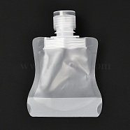 PET Plastic Travel Bags, Matte Style Empty Refillable Bags, Rectangle with Caps, for Cosmetics, Clear, 11.1cm, Capacity: 30ml(1.01 fl. oz)(X1-ABAG-I006-03)
