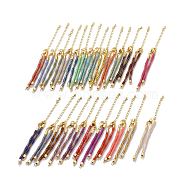 Nylon Cord Bracelets, for Connector Charm Bracelet Making, with Rack Plating Golden Lobster Claw Clasps & Chain Extenders, Long-Lasting Plated, Cadmium Free & Lead Free, Mixed Color, 5-3/4~6x1/8x1/8 inch(14.7~15.2x0.3cm)(MAK-C003-02G)