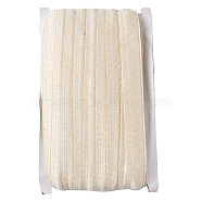 Polyester Ribbon, Fringe Lace Trim, Linen, 7/8~1 inch(23~25mm), about 25m/card(OCOR-TAC0005-09I)
