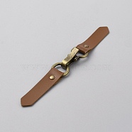 Imitation Leather Toggle Buckle, Foldback Toggle Closure Button, with Alloy Findings, for Bag, Sweater, Jacket, Coat, DIY Sewing Crafts Accessories, Peru, 17.1cm(FIND-WH0137-26)