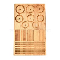 Wooden Bead Design Boards, Bracelet Design Board, DIY Beading Jewelry Making Tray, Rectangle, Camel, 45.5x28x1.5cm