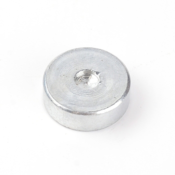 Iron Rivet Puncher Chassis, Flat Round, Platinum, 2.4x0.8cm
