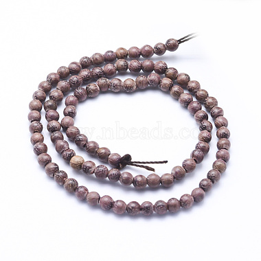 Chapelets de perles en bois de santal naturelles(X-WOOD-P011-01-6mm)-2