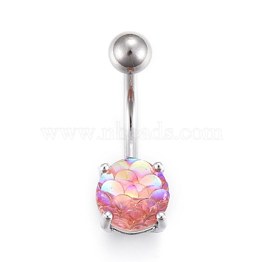 Coral Brass Belly Rings