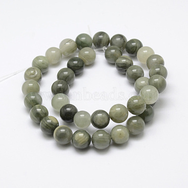 Chapelets de perles en jaspe verte naturelle de la ligne(G-G735-55-8mm)-2
