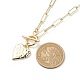Alloy Heart Pendant Necklace with Brass Paperclip Chains for Woman(NJEW-JN04081)-5