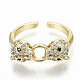 Brass Micro Pave Clear Cubic Zirconia Cuff Rings(X-RJEW-S044-076-NF)-3