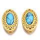4-Hole Synthetic Turquoise Beads(KK-S310-39A)-1