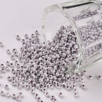 11/0 FGB Grade A Round Glass Seed Beads, Ceylon, Slate Blue, 2.3x1.5mm, Hole: 1mm, about 48500pcs/pound(SEED-N001-B-0489)