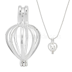 DIY Necklace Making Kits, including 925 Sterling Silver Pendants, Brass Necklaces and Shell Pearl Beads, Lantern(DIY-DR0002-53A)