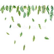 PVC Wall Stickers, Wall Decoration, Leaf Pattern, 900x390mm(DIY-WH0228-528)