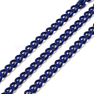 Spray Painted 304 Stainless Steel Curb Chains, with Spool, Unwelded, Blue, 3x2x0.6mm(STAS-B067-05A-04)