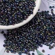 MIYUKI Round Rocailles Beads, Japanese Seed Beads, (RR4572) Magic Blue, 8/0, 3mm, Hole: 1mm, about 19000~20500pcs/pound(SEED-G008-RR4572)