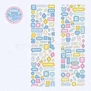 PET Plastic Stickers, for DIY Scrapbooking, Photo Album Decoration, Sky Blue, 65x42mm(DIY-H168-01B)