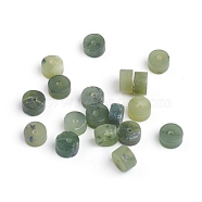 Natural Canadian Jade Beads, Heishi Beads, Frosted, Flat Round/Disc, 5.5~6.5x3.5mm, Hole: 1mm(G-I274-08B)