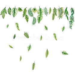 PVC Wall Stickers, Wall Decoration, Leaf Pattern, 900x390mm(DIY-WH0228-528)