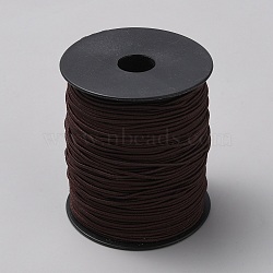 100M Polyester Elastic Cord, Round, Coconut Brown, 1.5mm(OCOR-WH20003-05D)