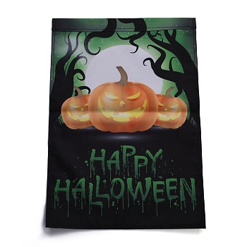 Garden Flag for Halloween, Double Sided Polyester House Flags, for Home Garden Yard Office Decorations, Pumpkin Jack-o-Lantern, Colorful, 460x320x0.4mm, Hole: 18mm
