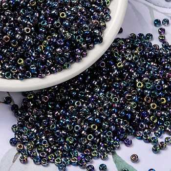 MIYUKI Round Rocailles Beads, Japanese Seed Beads, (RR4572) Magic Blue, 8/0, 3mm, Hole: 1mm, about 19000~20500pcs/pound