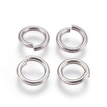 Tarnish Resistant 304 Stainless Steel Saw Cut Open Jump Rings, Stainless Steel Color, 13 Gauge, 11x1.8mm, Inner Diameter: 7mm, 400pcs/bag