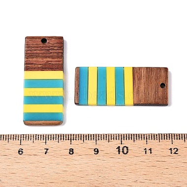 Epoxy Resin & Walnut Wood Pendants(RESI-N039-121K)-3