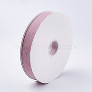 (Holiday Stock-Up Sale)Polyester Organza Ribbon, Pink, 1 inch(25~26mm), about 100yards/roll(91.44m/roll)(SRIB-T003-27)
