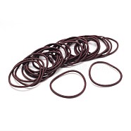 Girl's Hair Accessories, Nylon Thread Elastic Fiber Hair Ties, Ponytail Holder, Coconut Brown, 43mm(X-OHAR-J023-20)