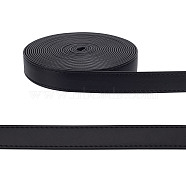 5M Flat PU Imitation Leather Cord, for Bag Strap Making, Black, 3/4 inch(20mm), about 5.47 Yards(5m)/Roll(SRIB-WH0011-163C)