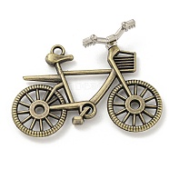 Tibetan Style Alloy Pendants, Bicycle, Antique Bronze, 47x35x18mm, Hole: 2mm(PALLOY-A007-09AB)