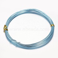 Round Aluminum Wire, Bendable Metal Craft Wire, for DIY Arts and Craft Projects, Pale Turquoise, 15 Gauge, 1.5mm, 5m/roll(16.4 Feet/roll)(AW-D009-1.5mm-5m-24)