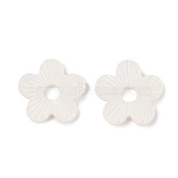 Opaque Resin Decoden Cabochons, Flower, White, 17x18x2.5mm(CRES-I036-12B)